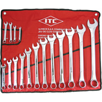 ICW-16 Jeu de cl&eacute;s avec plaquettes sur&eacute;lev&eacute;es de qualit&eacute; professionnelle, Combinaison, 16 morceaux, Imp&eacute;rial Southpoint Industrial Supply