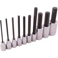 SAE Hex Head Socket Set, Hex, 1/2"/3/8" Drive, 10 Pcs Southpoint Industrial Supply