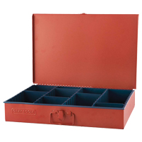 Coffre avec 12 compartiments ajustables, 12" P x 18" la x 3" h, Rouge Southpoint Industrial Supply