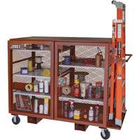 Armoire mobile en treillis, Acier, 49 pi³, Rouge Southpoint Industrial Supply