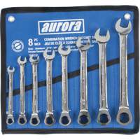Fixed Head Wrench Set, Combination, 8 Pieces, Imperial Southpoint Industrial Supply