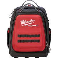 Packout Backpack, 15-3/4" L x 11-4/5" W, Black/Red, Ballistic Southpoint Industrial Supply