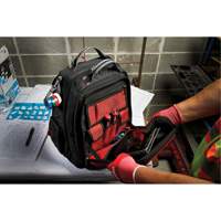 Packout Backpack, 15-3/4" L x 11-4/5" W, Black/Red, Ballistic Southpoint Industrial Supply