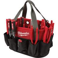 Sac ovale utilitaire, Nylon balistique, 24 pochettes, Noir/Rouge Southpoint Industrial Supply
