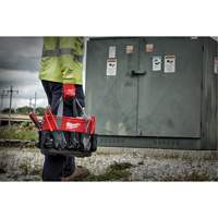 Sac ovale utilitaire, Nylon balistique, 24 pochettes, Noir/Rouge Southpoint Industrial Supply