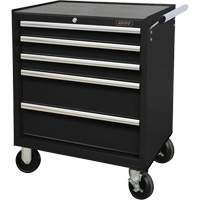 Industrial Tool Cart, 5 Drawers, 27" W x 18-3/4" D x 31-1/2" H, Black Southpoint Industrial Supply