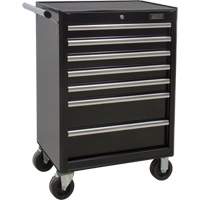 Chariot &agrave; outils industriel, 7 tiroirs, 27" la x 18-3/4" p x 39" h, Noir Southpoint Industrial Supply