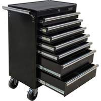 Chariot &agrave; outils industriel, 7 tiroirs, 27" la x 18-3/4" p x 39" h, Noir Southpoint Industrial Supply