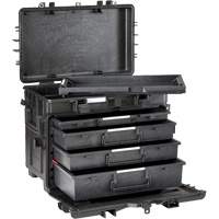 Military Mobile Tool Chest With Drawers, 4 Drawers, 22-4/5" W x 15" D x 18" H, Black Southpoint Industrial Supply