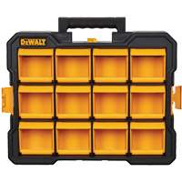 Flip-Bin Organizer, 3-7/8" W x 17-3/4" D x 13-7/8" H, Black/Yellow Southpoint Industrial Supply
