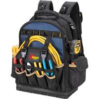 Molded Base Tool Backpack, 18" L x 13" W, Black/Blue, Ballistic/Polyester Southpoint Industrial Supply