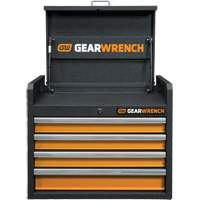 GSX Series Tool Chest, 26" W, 4 Drawers, Black/Orange Southpoint Industrial Supply