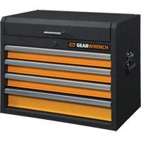 GSX Series Tool Chest, 26" W, 4 Drawers, Black/Orange Southpoint Industrial Supply