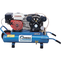 Contractor Series Air Compressors, Gas, 6.6 Gal. (8 US Gal), 125 PSI Southpoint Industrial Supply