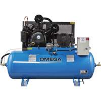 Industrial Series Air Compressors - Horizontal Compressors - Two Stage, 200 Gal. (240 US Gal) Southpoint Industrial Supply