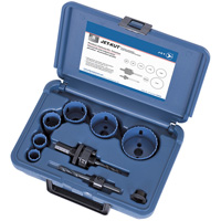 Premium Plumber's Holesaw Kit, 8 Pieces Southpoint Industrial Supply