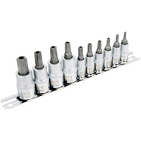 Jeu de douilles pour tournevis 1/4" & 3/8" SS1438-10TB, 10 Mcx, Torx inviolable Southpoint Industrial Supply