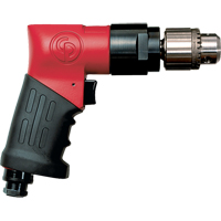 Non-Reversible Drills, 21 CFM, 1/4" NPTF, 89 dBA, 3/8" Chuck, Keyed Southpoint Industrial Supply