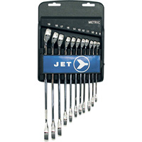 Fully Polished Long Pattern Combination Wrench Set, Combination, 11 Pieces, Metric Southpoint Industrial Supply