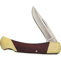 Sportsman Knife with Curved Handle, 2-5/8" Blade, Stainless Steel Blade, Wood Handle Southpoint Industrial Supply