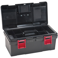 Plastic Tool Box, 17-1/2" W x 9-1/2" D x 8" H, Black Southpoint Industrial Supply