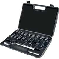 Socket Set, 20 Pcs, 3/8" Drive Size, Deep Southpoint Industrial Supply