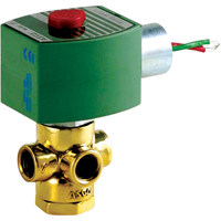3-Way Direct Acting Universal Solenoid Valves, 1/8" Pipe, 175 PSI TLY553 | Southpoint Industrial Supply