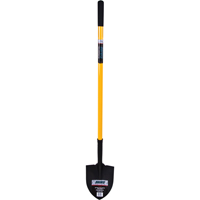 Round Point Shovel, Tempered Steel Blade, Fiberglass, Straight Handle TLZ465 | Southpoint Industrial Supply