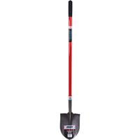 Heavy-Duty Round Point Shovel, Carbon Steel Blade, Fibreglass, Straight Handle TLZ467 | Southpoint Industrial Supply