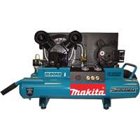 Twin-Tank Air Compressor, Electric, 8 Gal. (9.6 US Gal), 150 PSI, 120-220/1 V TNB422 | Southpoint Industrial Supply