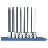 Long Ball End Metric Socket Set, Hex, 3/8" Drive, 8 Pcs Southpoint Industrial Supply