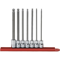SAE Long Ball End Bit Socket Set, Hex, 3/8" Drive, 7 Pcs Southpoint Industrial Supply