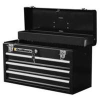 Portable Tool Box, 20" W, 3 Drawers, Black Southpoint Industrial Supply