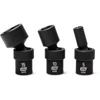 Jeu de 12 douilles m&eacute;triques flexibles universelles &agrave; chocs 1/4" &agrave; 6 pans Southpoint Industrial Supply