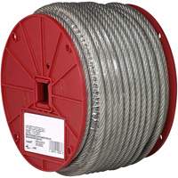 Wire Cable, 250' (76.2 m) x 1/8", 340 lbs. (0.17 tons), Vinyl Coated Southpoint Industrial Supply