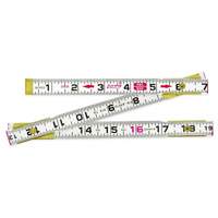 Red End&reg; Rule, 2 m L, Wood, 1 mm Graduations Southpoint Industrial Supply