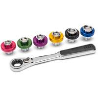 Jeu de douilles m&eacute;triques magn&eacute;tiques &agrave; 6 pans pour bouchon de vidange d'huile, 7 Morceaux, Prise de 3/8" Southpoint Industrial Supply