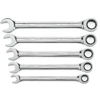 Jeu de cl&eacute;s &agrave; cliquet &agrave; 12 pans et 72 dents, Combinaison, 5 morceaux, M&eacute;trique Southpoint Industrial Supply