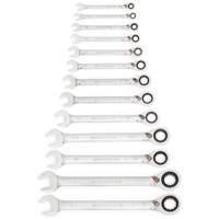 Jeu de cl&eacute;s &agrave; cliquets r&eacute;versibles SAE &agrave; 12 pans et 72 dents, Combinaison, 13 morceaux, Imp&eacute;rial Southpoint Industrial Supply