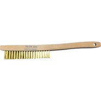 Curved-Handle Scratch Brushes, Brass, 4 x 19 Wire Rows, 14" Long Southpoint Industrial Supply