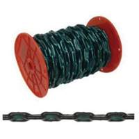 Straight Link Coil Chain with Green Sleeve, Low Carbon Steel, 2/0 x 60' (18.3 m) L, 520 lbs. (0.26 tons) Load Capacity Southpoint Industrial Supply