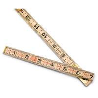 Red End&reg; Oversized Brick Mason Rule, 6' L, Wood, 1/16" Graduations Southpoint Industrial Supply