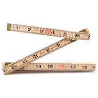 Red End&reg; Rule with Two 6" Slide Rule Extensions, 6' L, Wood, 1/16" Graduations Southpoint Industrial Supply