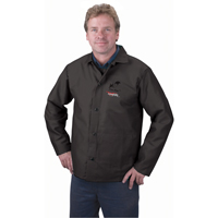 Flame Retardant Jacket, Cotton, Medium, Black TTU998 | Southpoint Industrial Supply