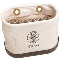 Aerial Oval Bucket, Canvas, 15 Pockets, Natural Southpoint Industrial Supply