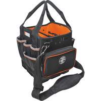 Tradesman Pro Tool Tote, Ballistic Nylon, 40 Pockets, Black/Orange Southpoint Industrial Supply