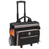 Tradesman Pro Rolling Tool Bag, Ballistic Polyester, 24 Pockets, Black/Orange Southpoint Industrial Supply