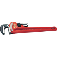 Straight Pipe Wrench #48, 6" Jaw Capacity, 48" Long, Powder Coated Finish Southpoint Industrial Supply
