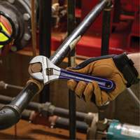 Extra-Wide Jaw Adjustable Wrench, 8" L, 1-1/2" Max Width, Plain Southpoint Industrial Supply