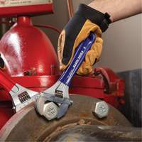 Extra-Wide Jaw Adjustable Wrench, 8" L, 1-1/2" Max Width, Plain Southpoint Industrial Supply